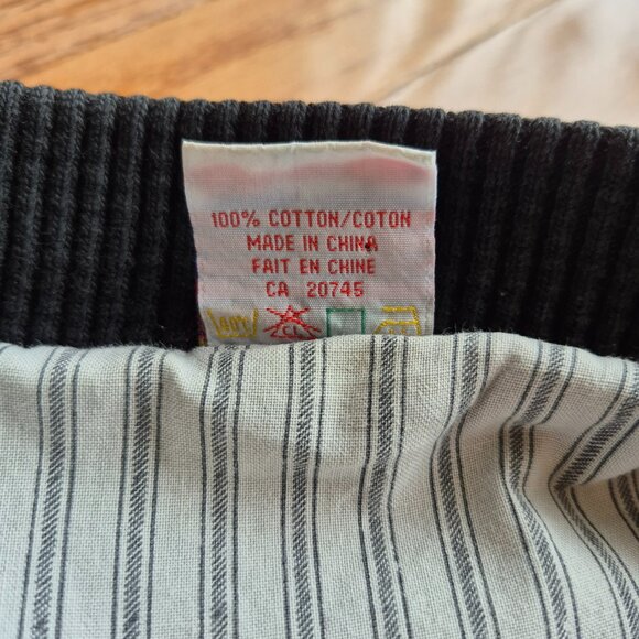 Vintage Molson Canadian Rocks Denim Bomber Coat Snap Front Jacket XL - Picture 7 of 15